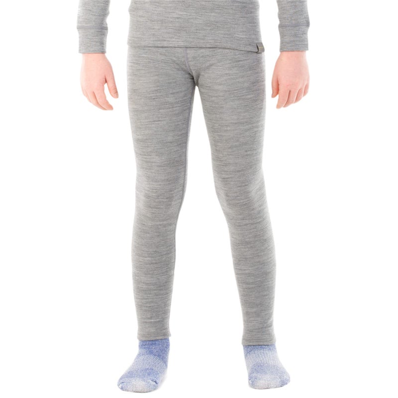 MERIWOOL Kids Unisex Thermal Bottoms Lightweight Merino Wool Base Layer Gray Heather - Image 2